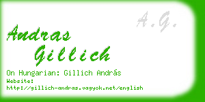 andras gillich business card